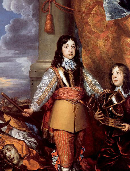 charles two when prince of wales with a page and the head of medusa